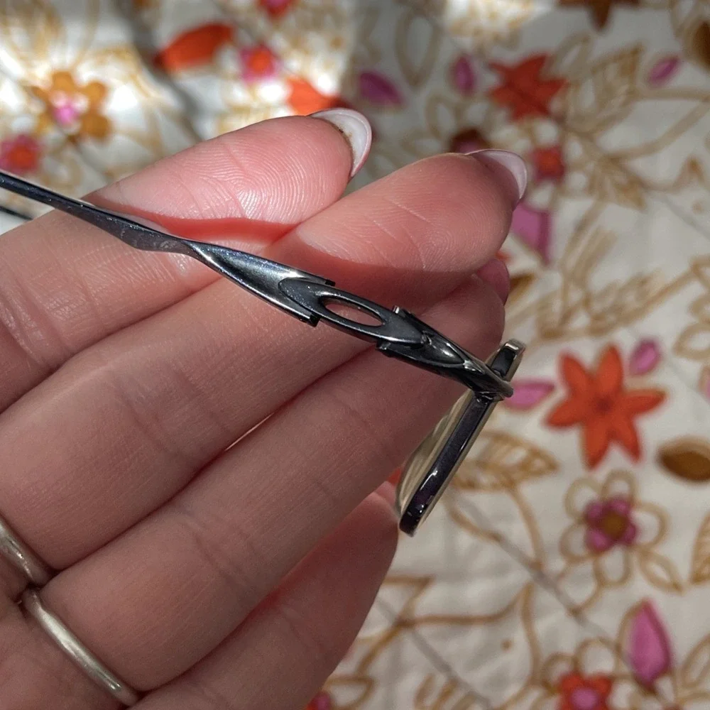 Oakley Drill Bit Polished Midnight Eyeglasses Frames 48-18-136mm 22-223 Scratch